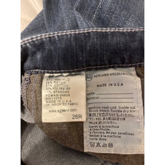 Adriano Goldschmied The Prima Mid-Rise Cigarette Jeans 26R Womens Denim Blue Mad - Picture 4 of 4